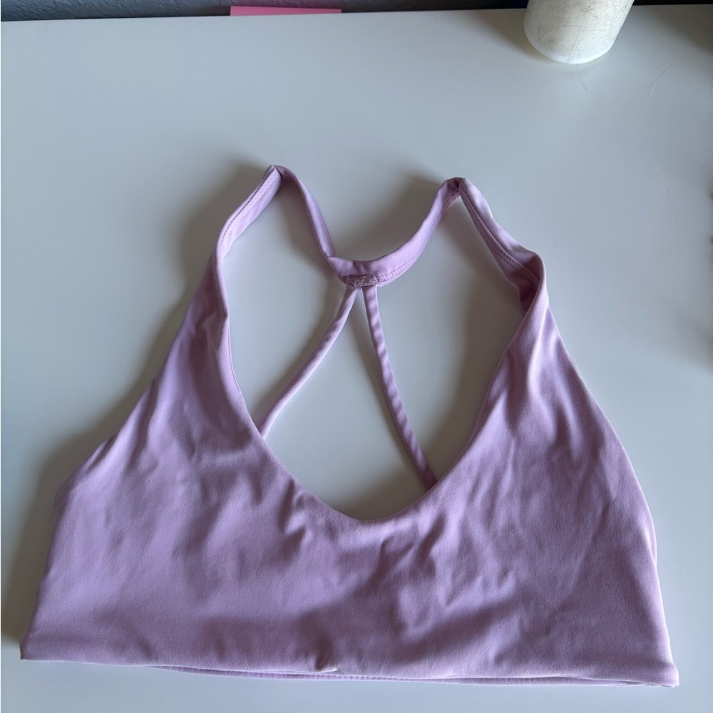 Amazon Lavender Strappy Workout Bra